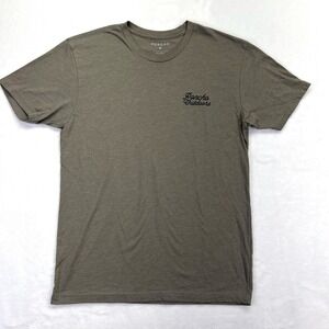 Poncho Outdoors T Shirt Mens M Brown Western Revolver Rose Graphic Tee Short Slv